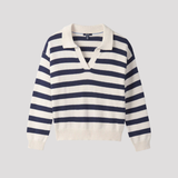 TRICOT FEMME JOHNNY RAYURES NAUTIQUES F25CSL1825 HATLEY MAHEU GO SPORT DEVANT