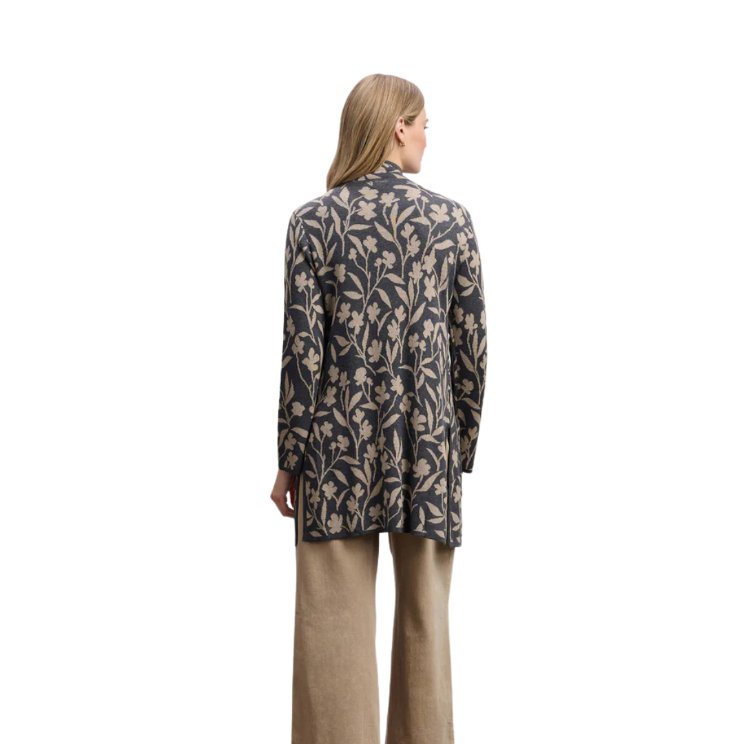 CARDIGAN LONG FEMME VIGNES FLEURIES F25FVL1576 HATLEY MAHEU GO SPORT MANNEQUIN DOS