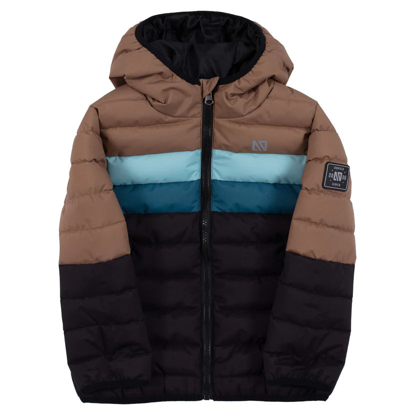MANTEAU MATELASSÉ MI-SAISON GARÇON TAUPE 2 À 6 ANS F25M1251 NANO MAHEU GO SPORT DEVANT