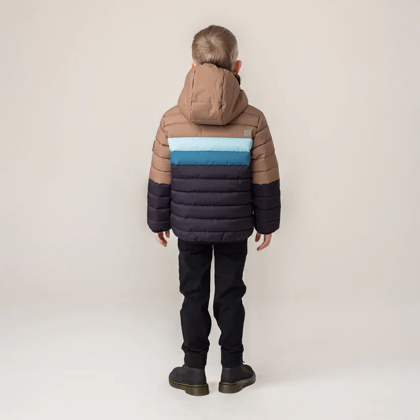 MANTEAU MATELASSÉ MI-SAISON GARÇON TAUPE 2 À 6 ANS F25M1251 NANO MAHEU GO SPORT DOS MANNEQUIN