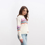 TRICOT POUR FEMME, POINTELLE À RAYURES