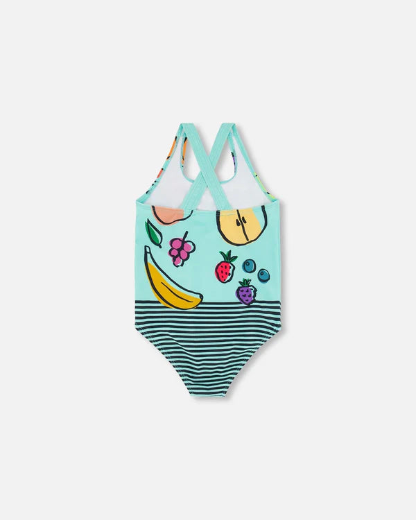 MAILLOT DE BAIN UNE PIÈCE FILLE, FRUITS (2 À 6 ANS)