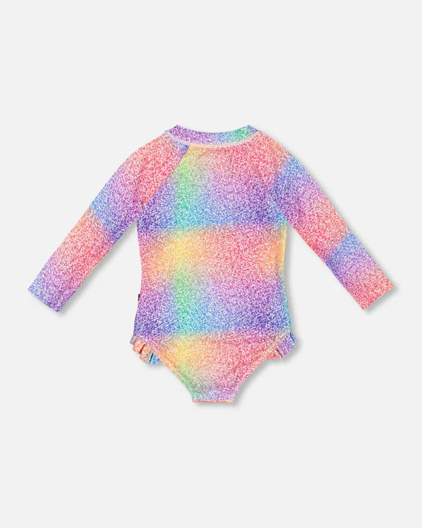 MAILLOT DE BAIN UNE PIÈCE FILLE ARC-EN-CIEL F30NG71 DEUX PAR DEUX MAHEU GO SPORT DOS