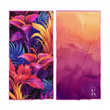 SERVIETTE DE PLAGE EN MICROFIBRE, FLAMME TROPICALE