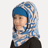 CAPUCHE POUR ENFANT, FLORE BLEUE