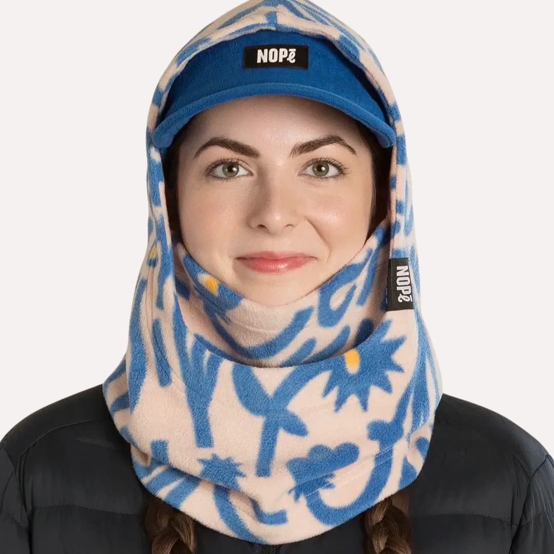 CAPUCHE ADULTE FLORE BLEUE NOPE MAHEU GO SPORT MANNEQUIN DEVANT