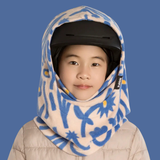 SURCAPUCHE CASQUE SKI ENFANT, FLORE BLEUE NOPE MAHEU GO SPORT MANNEQUIN DEVANT