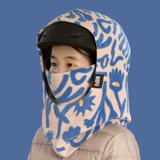 SURCAPUCHE CASQUE SKI ENFANT, FLORE BLEUE NOPE MAHEU GO SPORT MANNEQUIN CÔTÉ