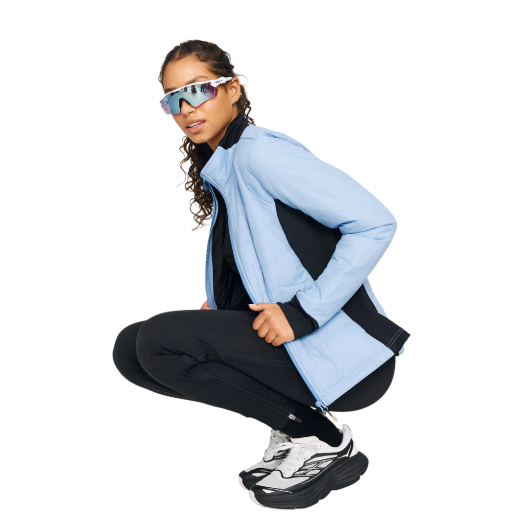 MANTEAU DE SKI DE FOND FEMME ALLURE BLEU LAVANDE FS50012 FOSFO MAHEU GO SPORT CÔTÉ OUVERT