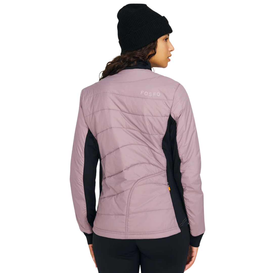 MANTEAU DE SKI DE FOND FEMME, ALLURE MAUVE CENDRÉ