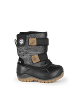 BOTTES HIVER TOUT-PETIT FUNKY NOIR GRIS 4 À 10 A8387 C11 ACTON MAHEU GO SPORT CÔTÉ