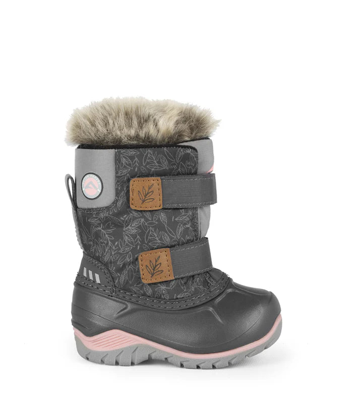 BOTTES HIVER TOUT-PETIT FUNKY GRIS ROSE 4 À 10 A8387 C80 ACTON MAHEU GO SPORT CÔTÉ