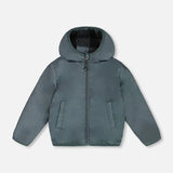 MANTEAU MI-SAISON RÉVERSIBLE ENFANT CARREAUX G20W60 492 DEUX PAR DEUX MAHEU GO SPORT DEVANT BLEU