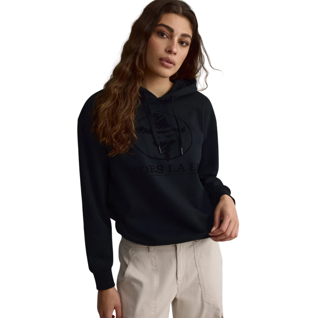 CHANDAIL A CAPUCHON FEMME, LE CLASSIQUE NOIR G4412 HORS LA LOI MAHEU GO SPORT DEVANT