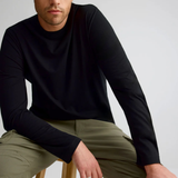 T-SHIRT MANCHES LONGUES HOMME LE DÉCONTRACTÉ NOIR G4510 HORS LA LOI MAHEU GO SPORT DEVANT