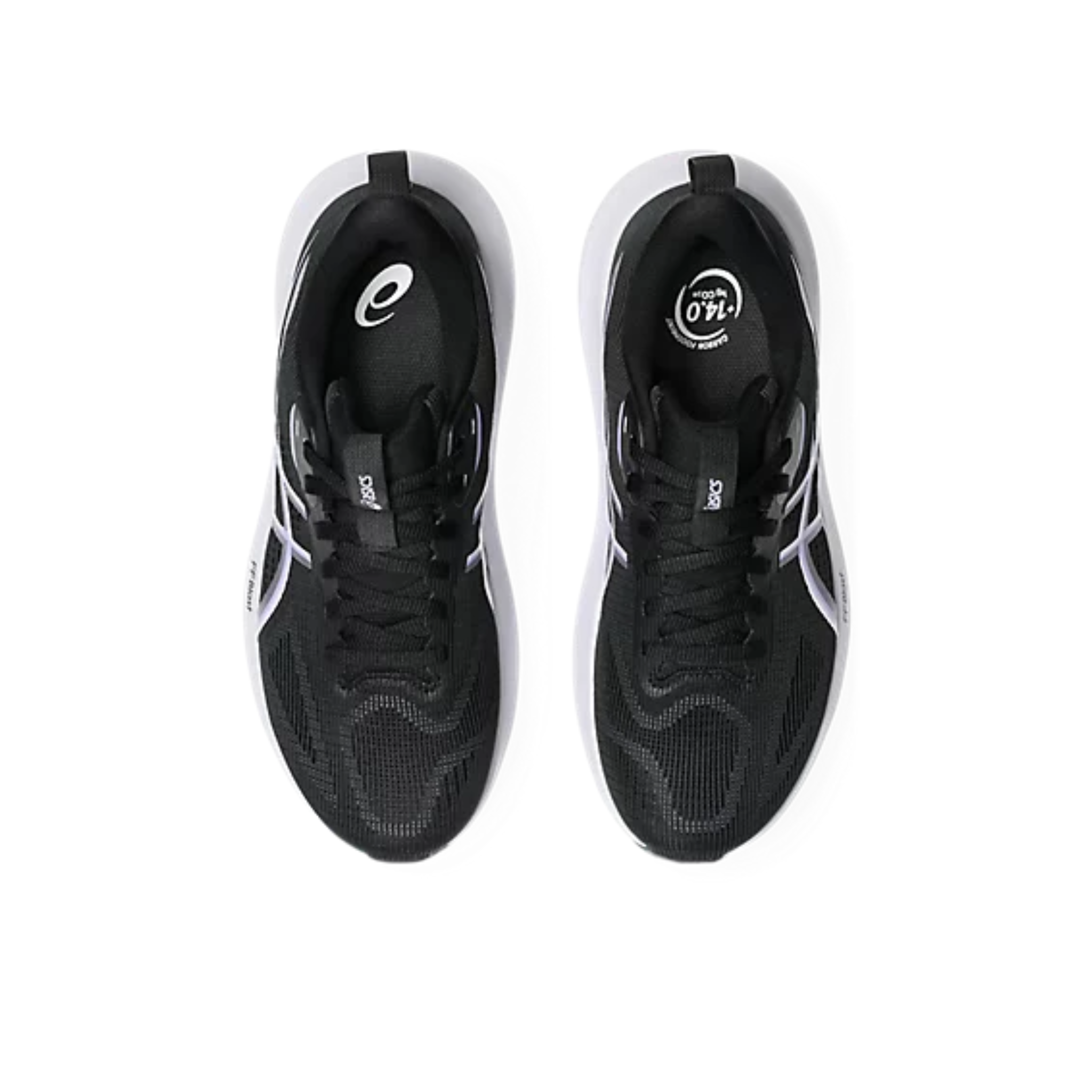 ESPADRILLE DE COURSE ASICS FEMME GT-1000 14 NOIR LILAS 1012B859 004 MAHEU GO SPORT PAIRE DESSUS