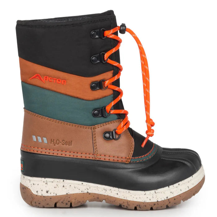 BOTTES HIVER JUNIOR GUMMY TAN ET NOIR 13 À 6 A8368 J05 ACTON MAHEU GO SPORT CÔTÉ