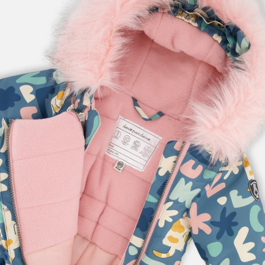 HABIT D'HIVER 1 PIÈCE BÉBÉ, IMPRIMÉ CHATS (12 À 30 MOIS) - Maheu Go Sport