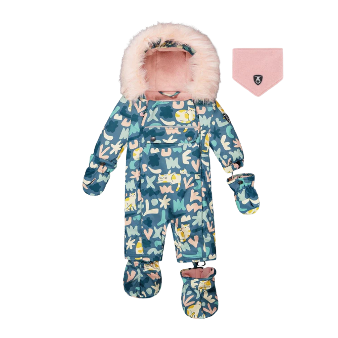 HABIT HIVER 1 PIÈCE BÉBÉ IMPRIMÉ CHATS H10PBG74 006 DEUX PAR DEUX MAHEU GO SPORT DEVANT