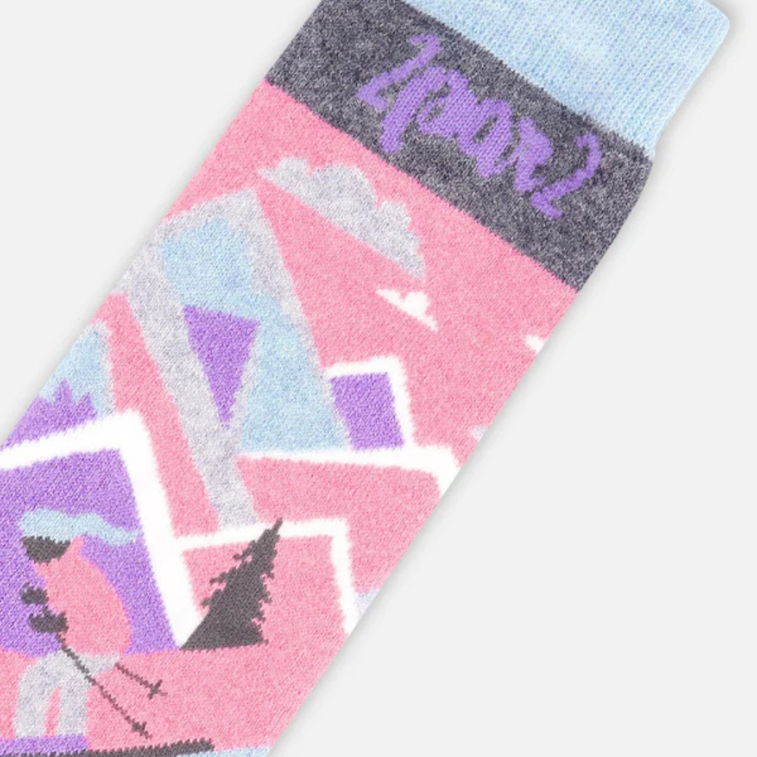 CHAUSSETTES DE SKI POUR ENFANT ROSE H10XS 624 DEUX PAR DEUX MAHEU GO SPORT DéTAIL
