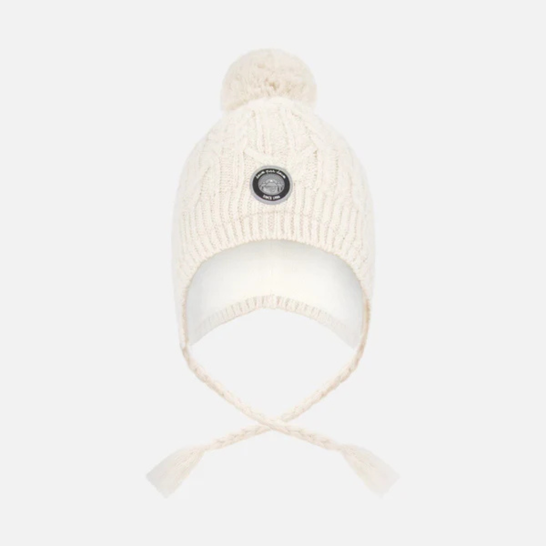 TUQUE OREILLES DOUBLÉE ENFANT BLANC H10XT1 165 DEUX PAR DEUX MAHEU GO SPORT DEVANT