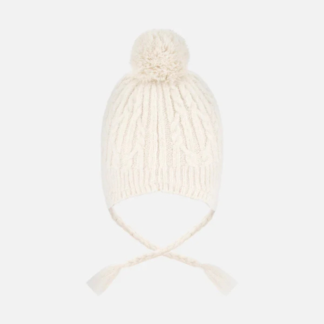 TUQUE À OREILLES DOUBLÉE POUR ENFANT, BLANC - Maheu Go Sport