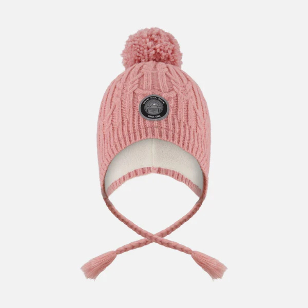 TUQUE OREILLES DOUBLÉE ENFANT VIEUX ROSE H10XT1 637 DEUX PAR DEUX MAHEU GO SPORT DEVANT