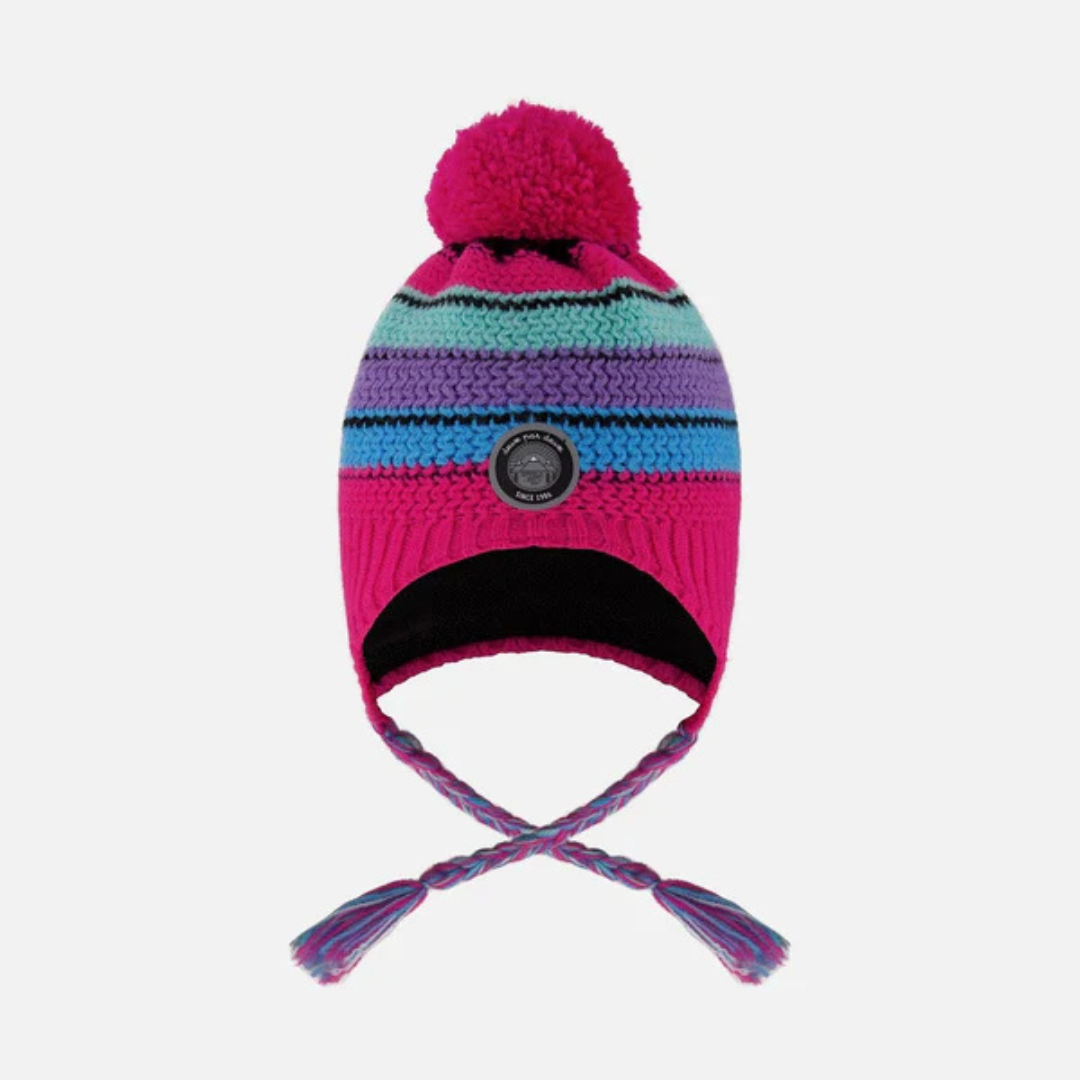 TUQUE OREILLES DOUBLÉE ENFANT ROSE MULTICOLORE H10Z07 000 DEUX PAR DEUX MAHEU GO SPORT DEVANT