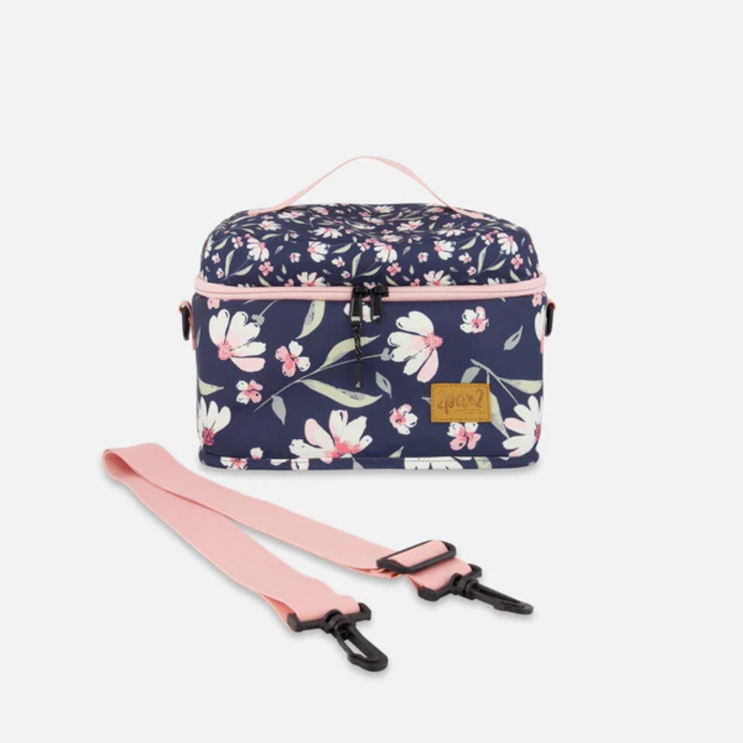 BOITE À LUNCHE ECOLE MARINE À IMPRIMÉ FLEURS H20ZBL 016 DEUX PAR DEUX MAHEU GO SPORT DEVANT