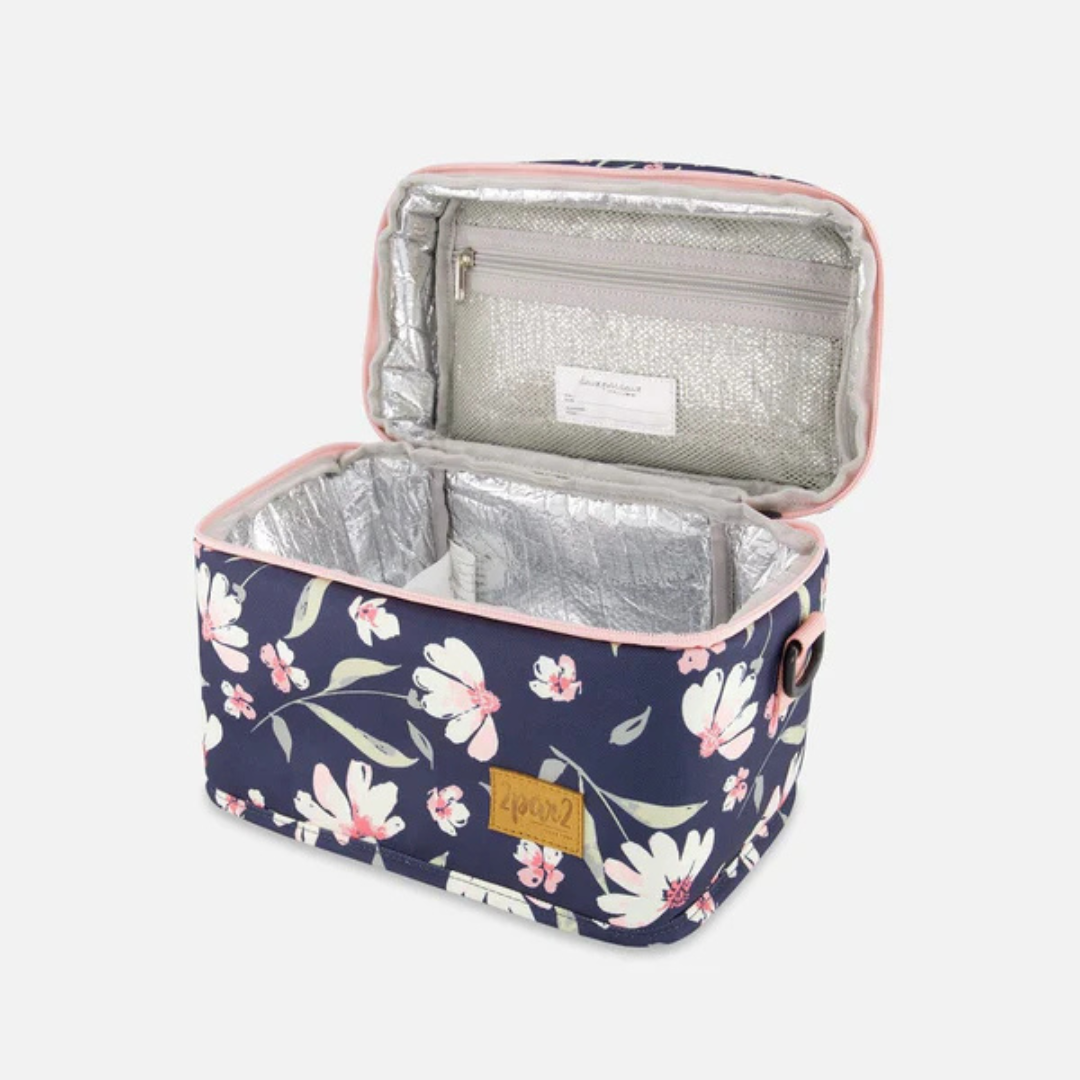 BOITE À LUNCH MARINE À IMPRIMÉ FLEURS - Maheu Go Sport