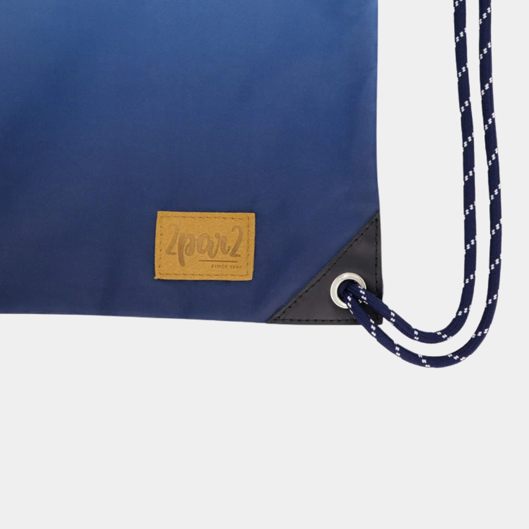 SAC À CORDON DÉGRADÉ BLEU ET BEIGE - Maheu Go Sport