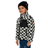 MANTEAU SHERPA ENFANT DEUX PAR DEUX DAMIER NOIR 5 10 ANS H30W61 3H039 MAHEU GO SPORT DEVANT MANNEQUIN