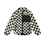 MANTEAU SHERPA ENFANT DEUX PAR DEUX DAMIER NOIR 5 10 ANS H30W61 3H039 MAHEU GO SPORT DEVANT