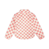 MANTEAU SHERPA ENFANT DEUX PAR DEUX DAMIER ROSE 5 À 10 ANS H30W61 040 MAHEU GO SPORT DOS