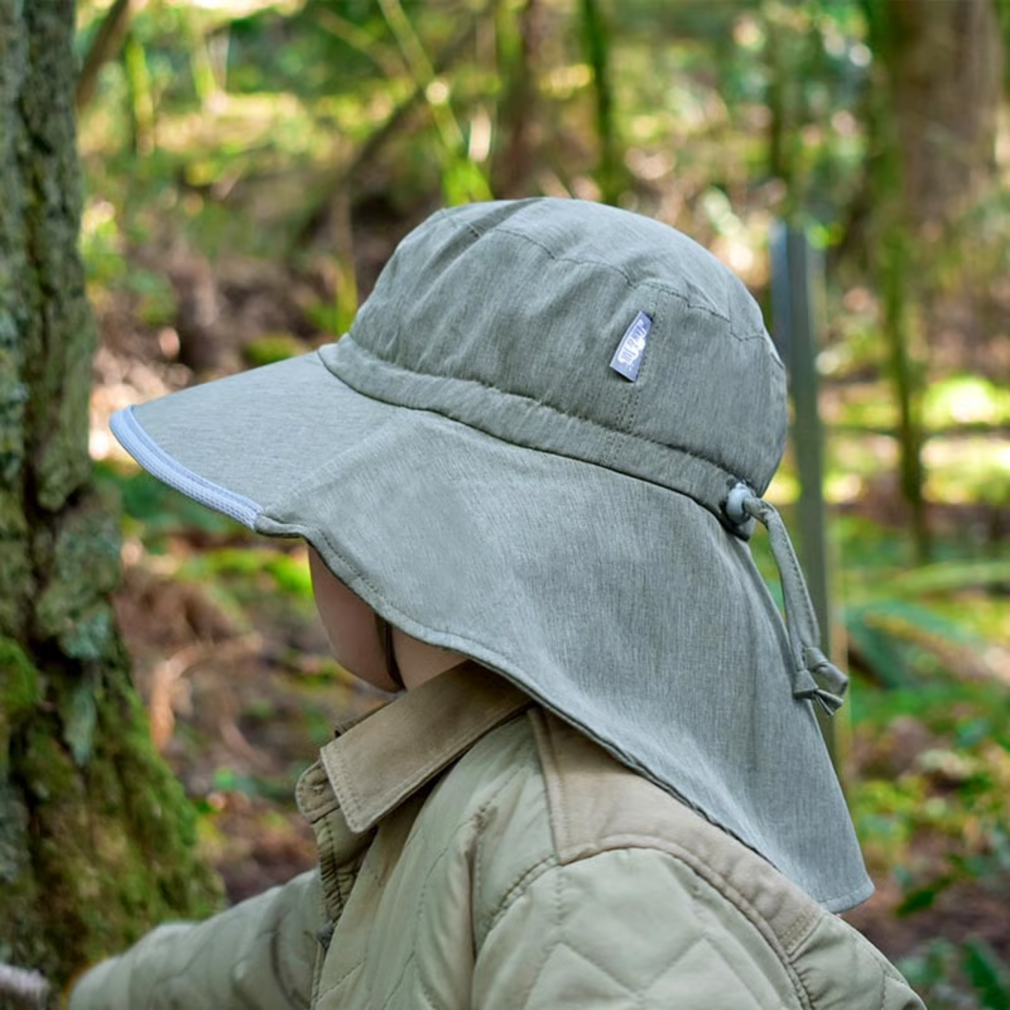CHAPEAU SOLEIL AJUSTABLE JAN & JUL ENFANT XPLORER VERT HAV0 AGR MAHEU GO SPORT MANNEQUIN FORET