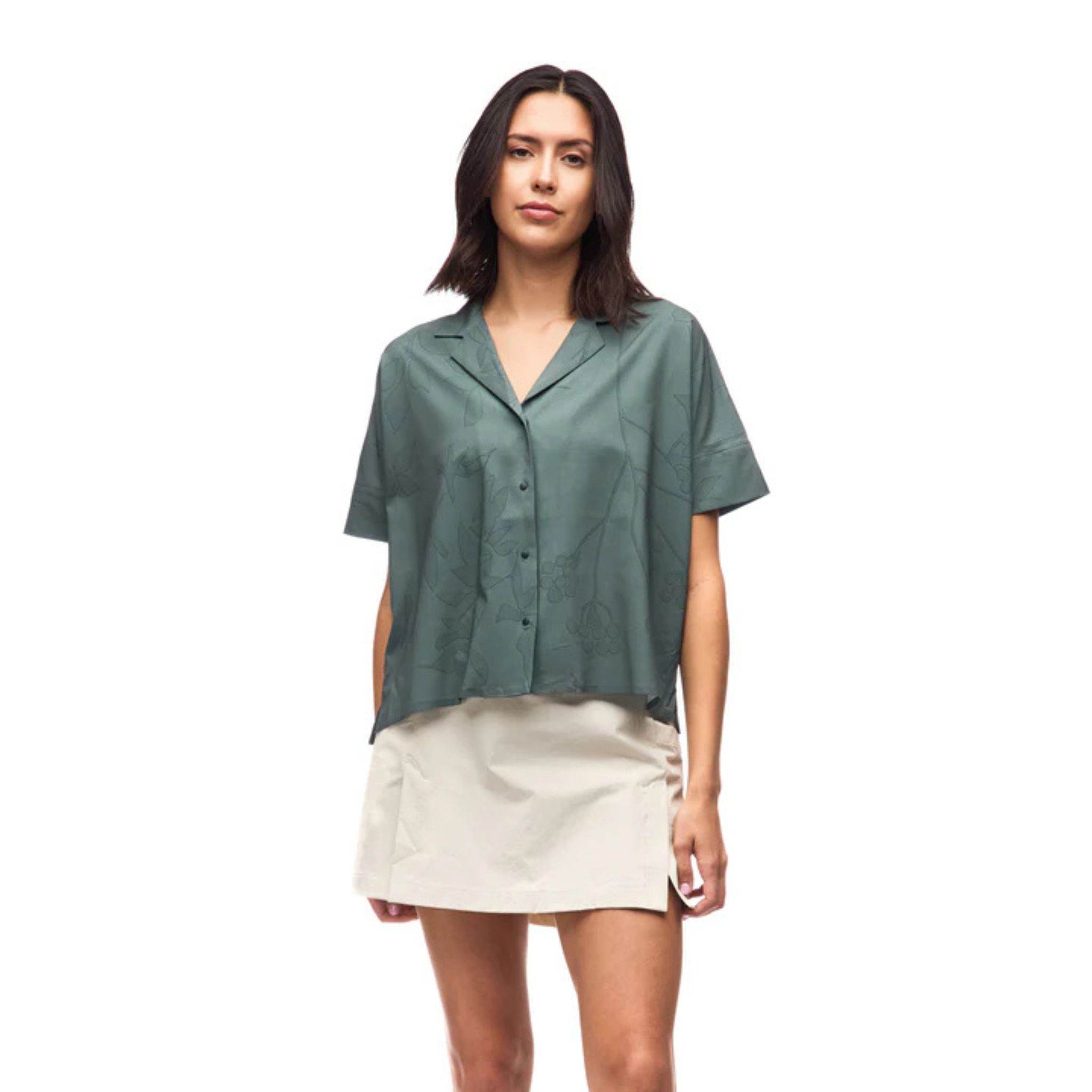 WOMEN'S SHIRT, HAVADA LIGHT NEPHRITE