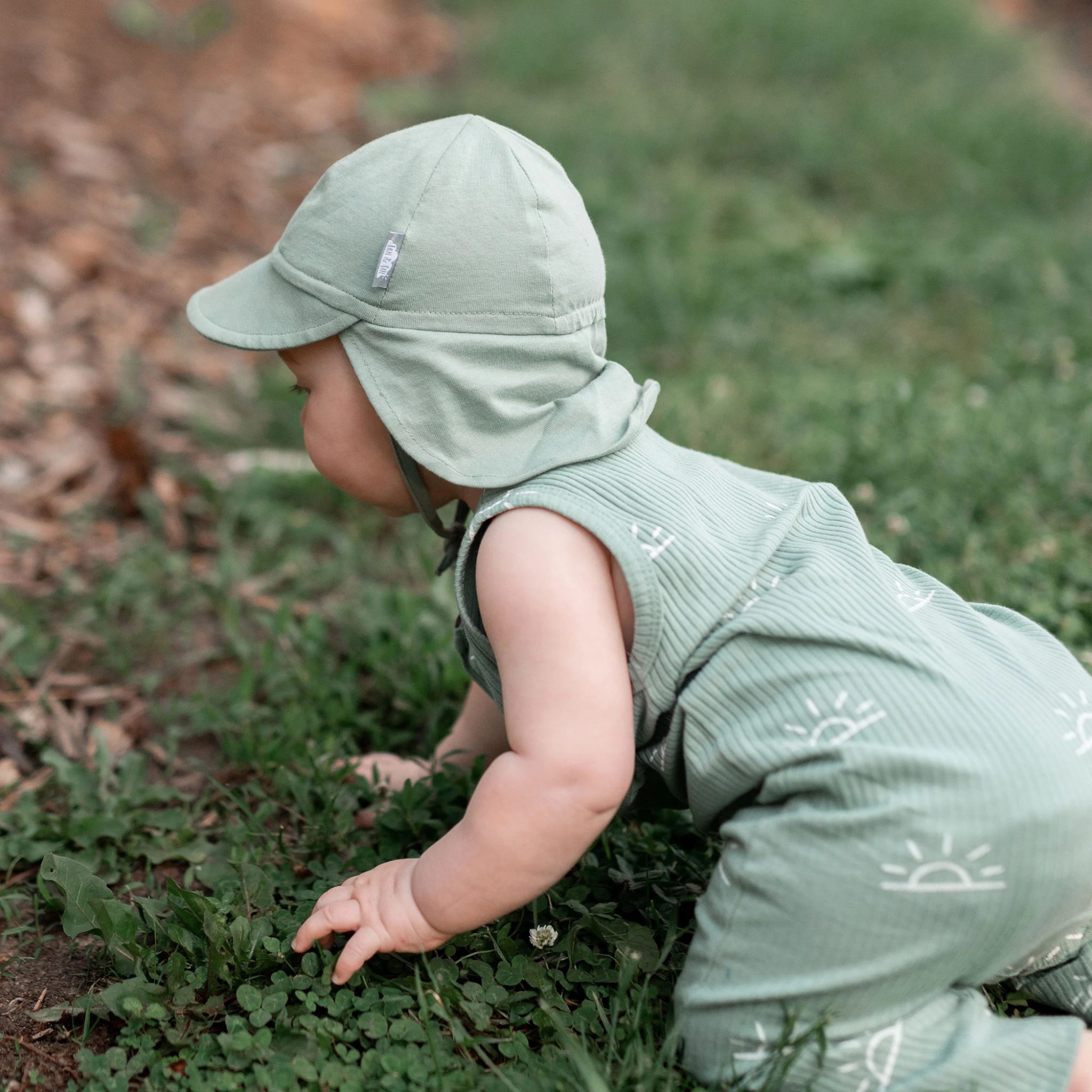CASQUETTE JAN & JUL POUR BÉBÉ SUN SOFT VERT HBS JGR MAHEU GO SPORT MANNEQUIN DOS