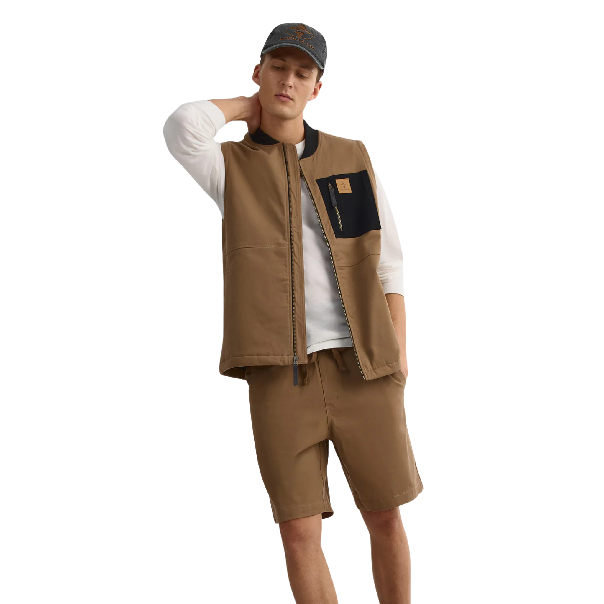 SHORT POUR HOMME, LE SOLIDE BRUN CASTOR