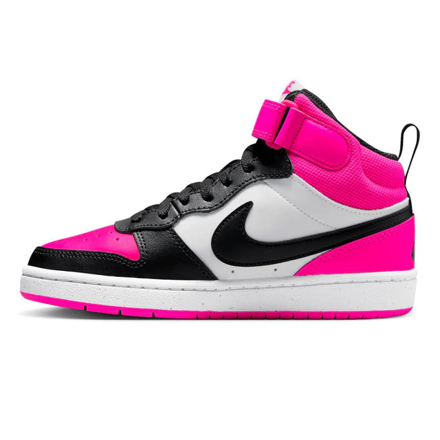 CHAUSSURE JUNIOR, COURT BOROUGH MID BLANC, ROSE ET NOIR (4 À 7) - Maheu Go Sport