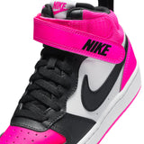 CHAUSSURE JUNIOR, COURT BOROUGH MID BLANC, ROSE ET NOIR (4 À 7) - Maheu Go Sport