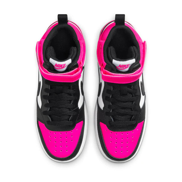 CHAUSSURE JUNIOR, COURT BOROUGH MID BLANC, ROSE ET NOIR (4 À 7) - Maheu Go Sport