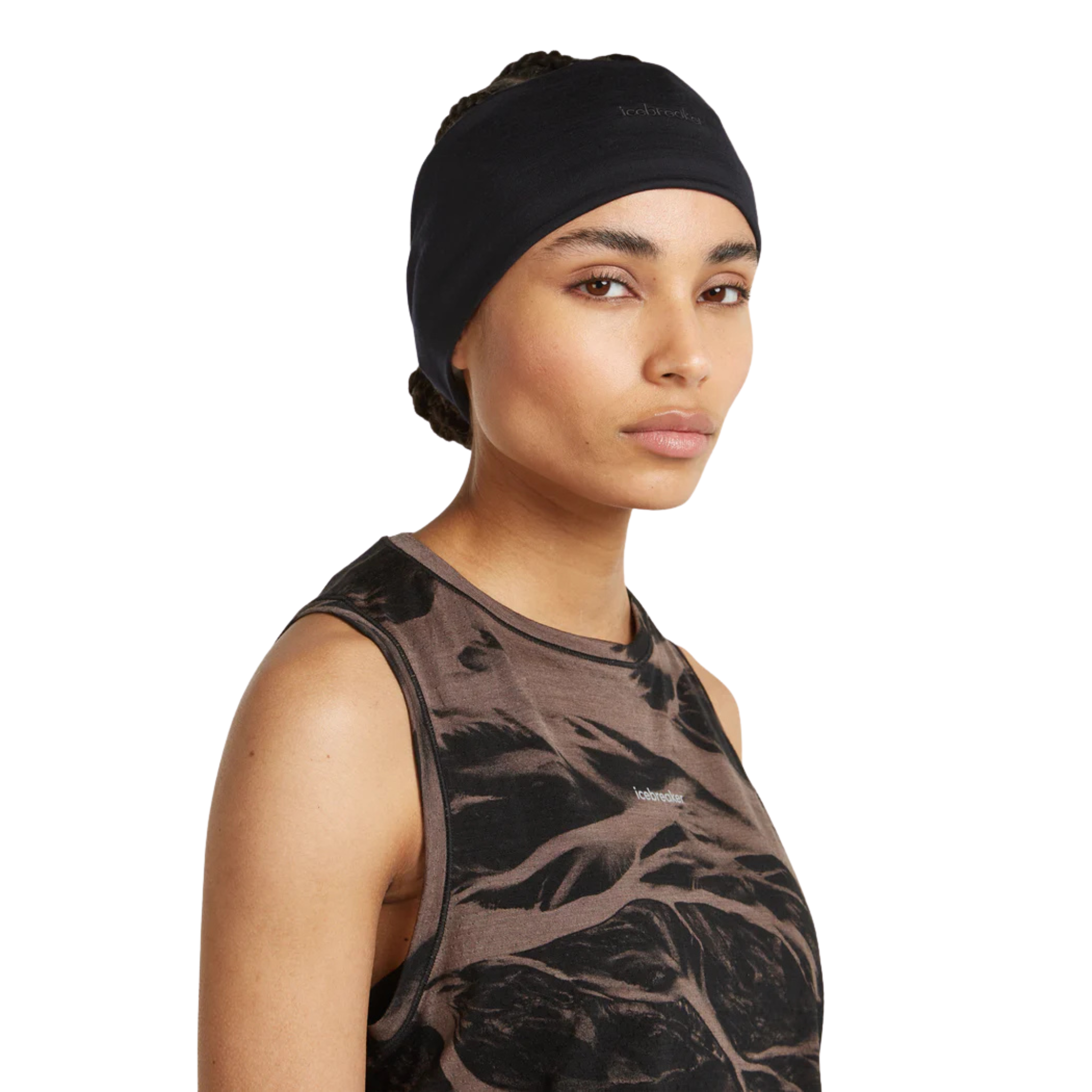 BANDEAU MÉRINO ICEBREAKER UNISEXE COOL-LITE FLEXI NOIR IB0A56FN 001 MAHEU GO SPORT MANNEQUIN FEMME