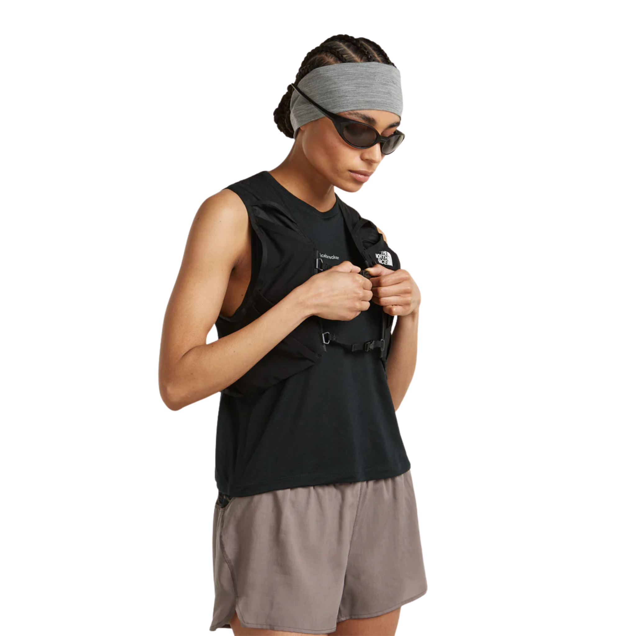 BANDEAU MÉRINO ICEBREAKER UNISEXE COOL-LITE FLEXI GRIS IB0A56FN 016 MAHEU GO SPORT MANNEQUIN FEMME COURSE A PIED
