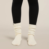 CHAUSSETTES MÉRINOS ADULTE LODGE SKI NATUREL IB0A573K ICEBREAKER maheu go sport devant mannequin