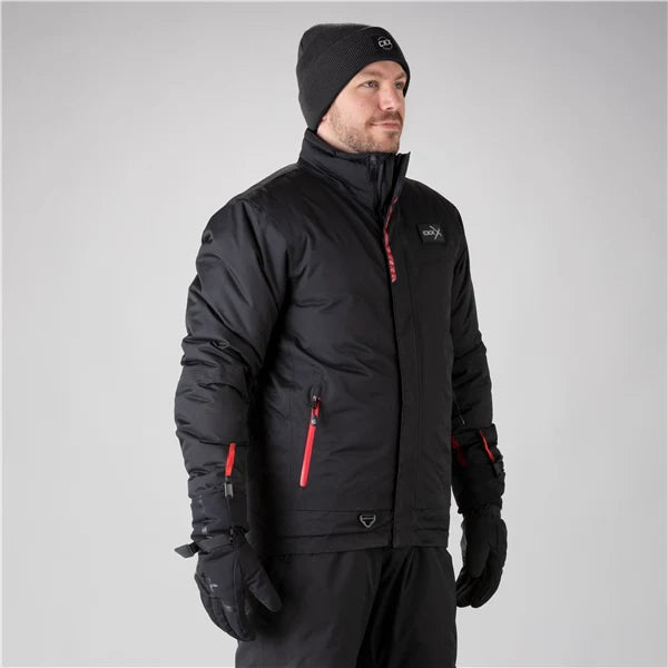 MANTEAU MOTONEIGE POUR HOMME, JOURNEY NOIR & ROUGE