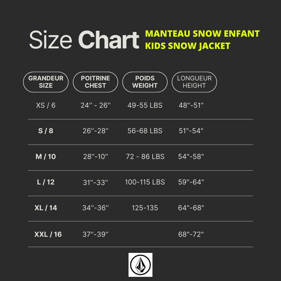 MANTEAU SNOW ISOLÉ - CHAOS FULL ZIP NOIR - JUNIOR