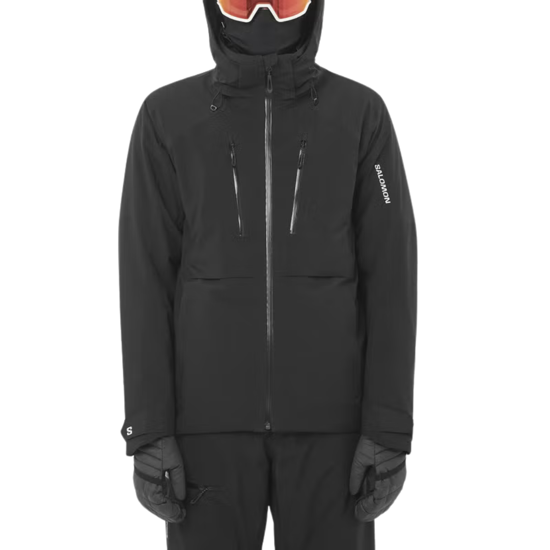 MANTEAU SKI HOMME BRILLIANT NOIR LC2635000 SALOMON MAHEU GO SPORT DEVANT MANNEQUIN