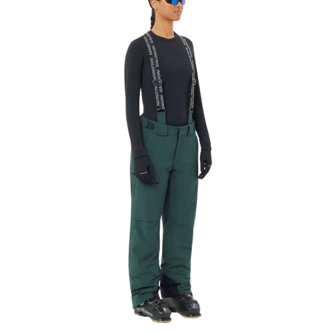 PANTALON SKI FEMME BRILLIANT GREEN GABLES LC2636600 SALOMON MAHEU GO SPORT DEVANT MANNEQUIN