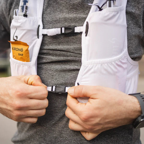 VESTE DE COURSE UNISEXE, MIST ECO 1.5L BLANCHE