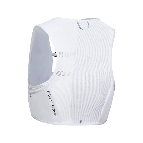 VESTE COURSE UNISEXE MIST ECO 1.5L BLANC LS-MI-VEST02 LIFE SPORTS GEAR MAHEU GO SPORT DOS ANGLE